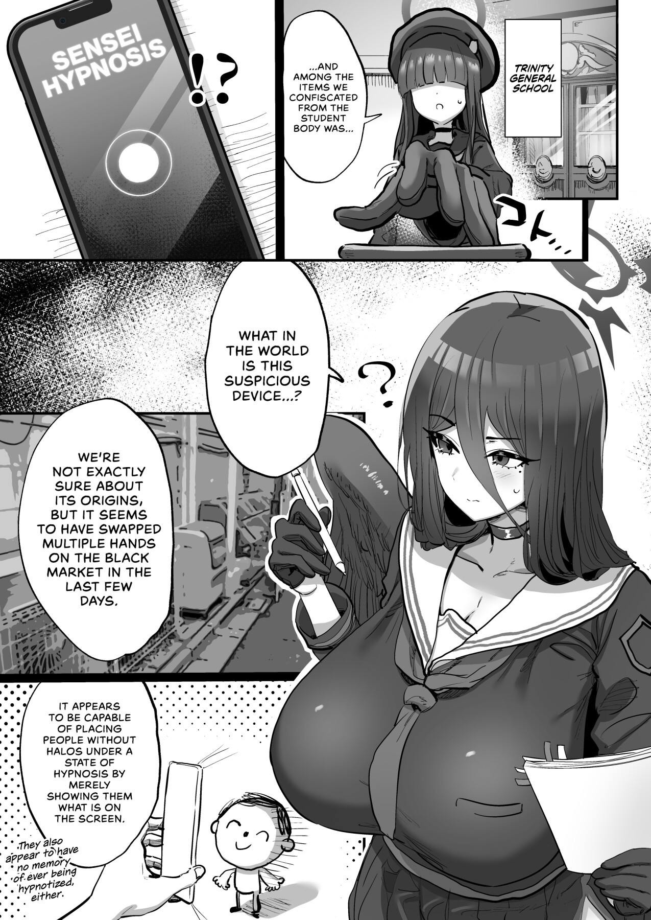 Hentai Manga Comic-Using A Smartphone App To Hypnotize Sensei-Read-2